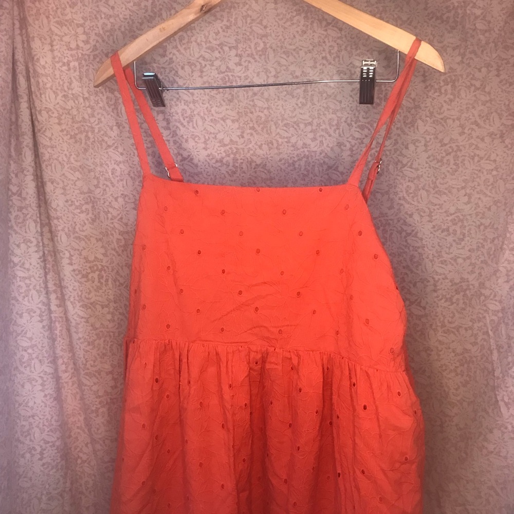 COPY - Madewell orange eyelet sundress, new w tags